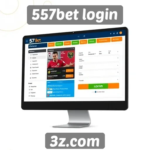 Interface do usuário do 557bet após login